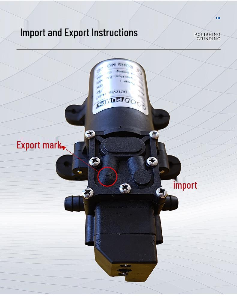 

12V 60W Smart Self-Priming Diaphragm Pump for Household Water Sprinkler and Recirculating Systems, 1/4 Cooling & Watering.