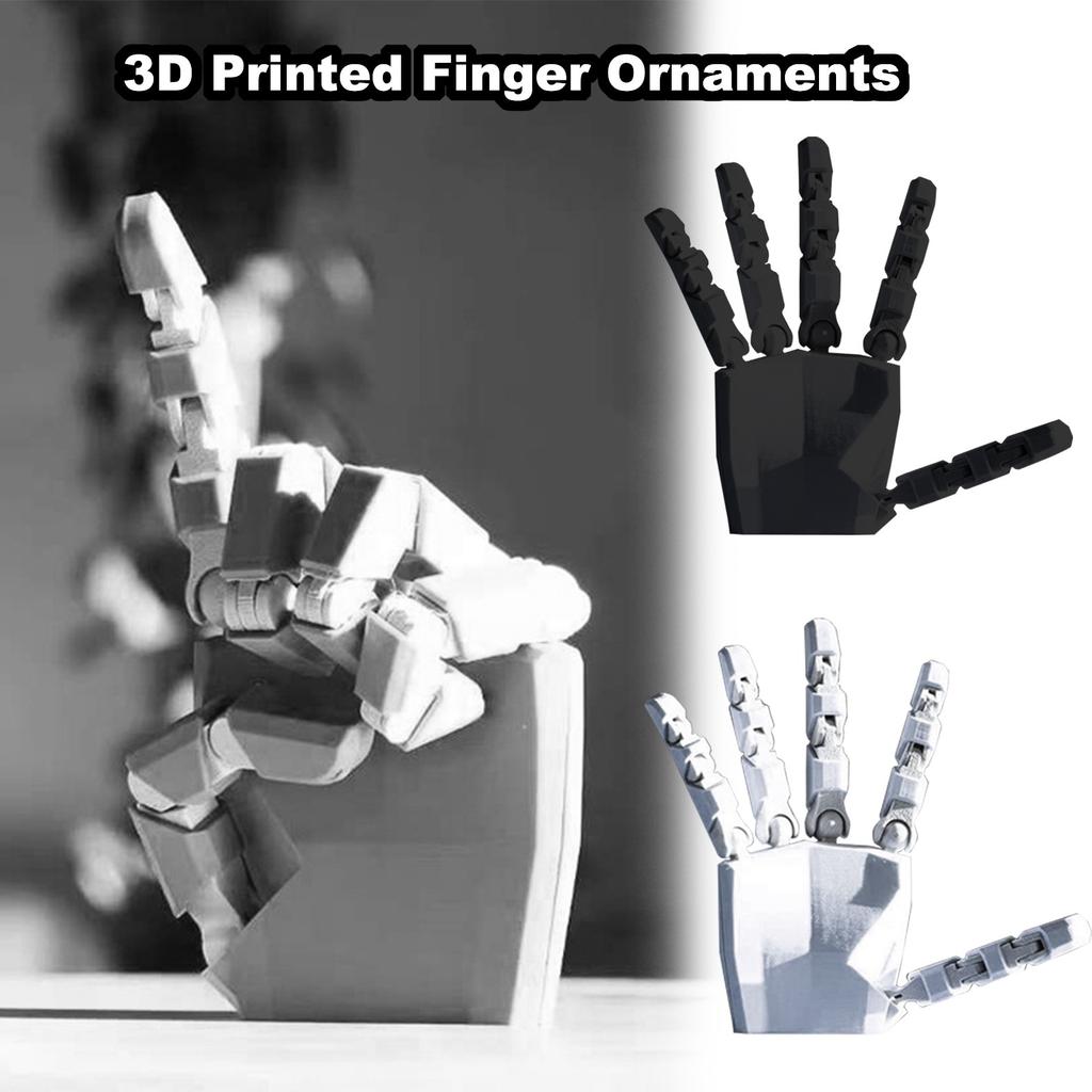 3D Printed  Finger Ornaments, Multi Joint Movable Model Popular Art Craft Toys
