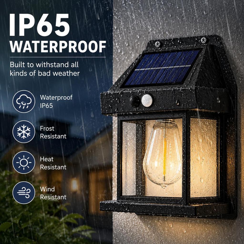 4PCS Solar Motion Sensor Wall Lights Outdoor Waterproof LED Garden Fence Patio Porch Balcony Warm White Security Lighting