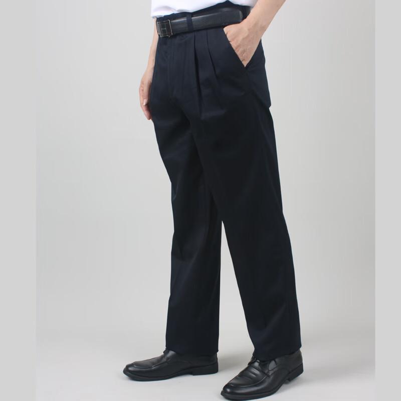 Yayun Men's Four Seasons Pure Cotton Business Casual Straight-Leg Pants