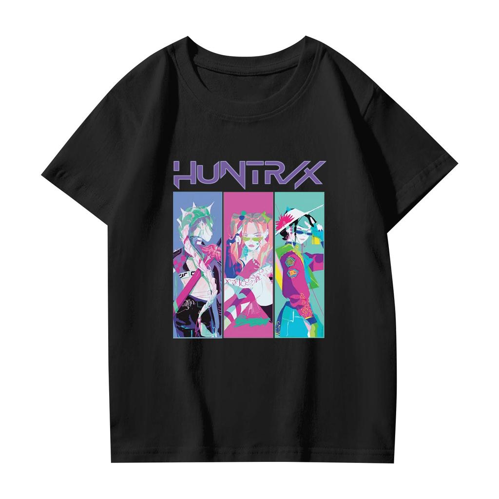 Fashionable Round Neck Short Sleeve Work Clothes Printed Tops For KID Summer Tops