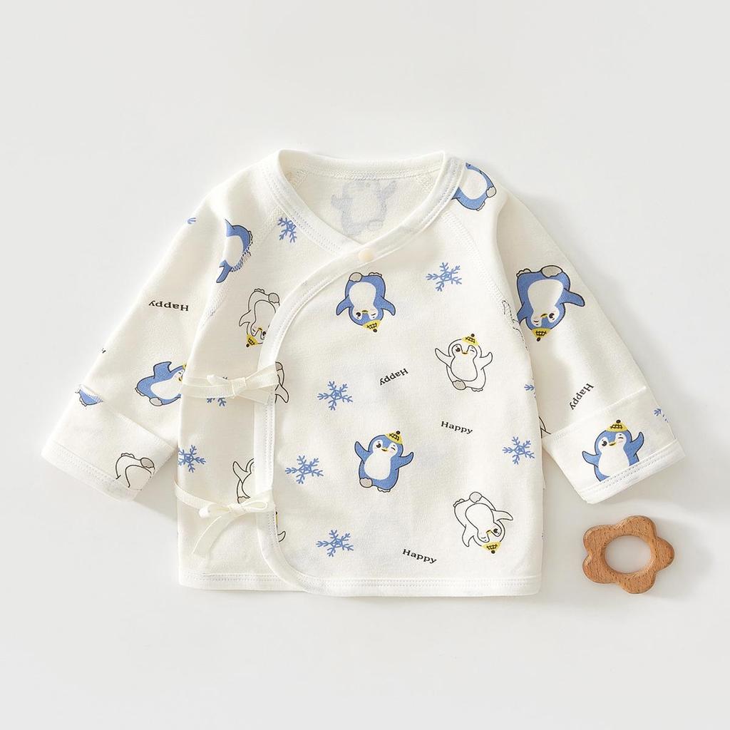 Newborn Baby Long-Sleeve Pure Cotton Top - 0-3 Months, Spring/Autumn