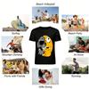 Spooky Half Skull Facepalm Graphic Trendy Casual Short Sleeve T-Shirt Pure cotton T-shirt