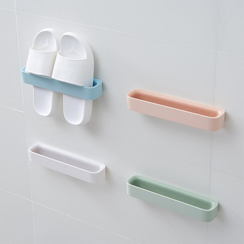 Slipper Rack Self-adhesive Bathroom Wall-mounted Storage Rack Slipper Hook Toilet Drain Toilet Bedroom Shoe Drying Organizer