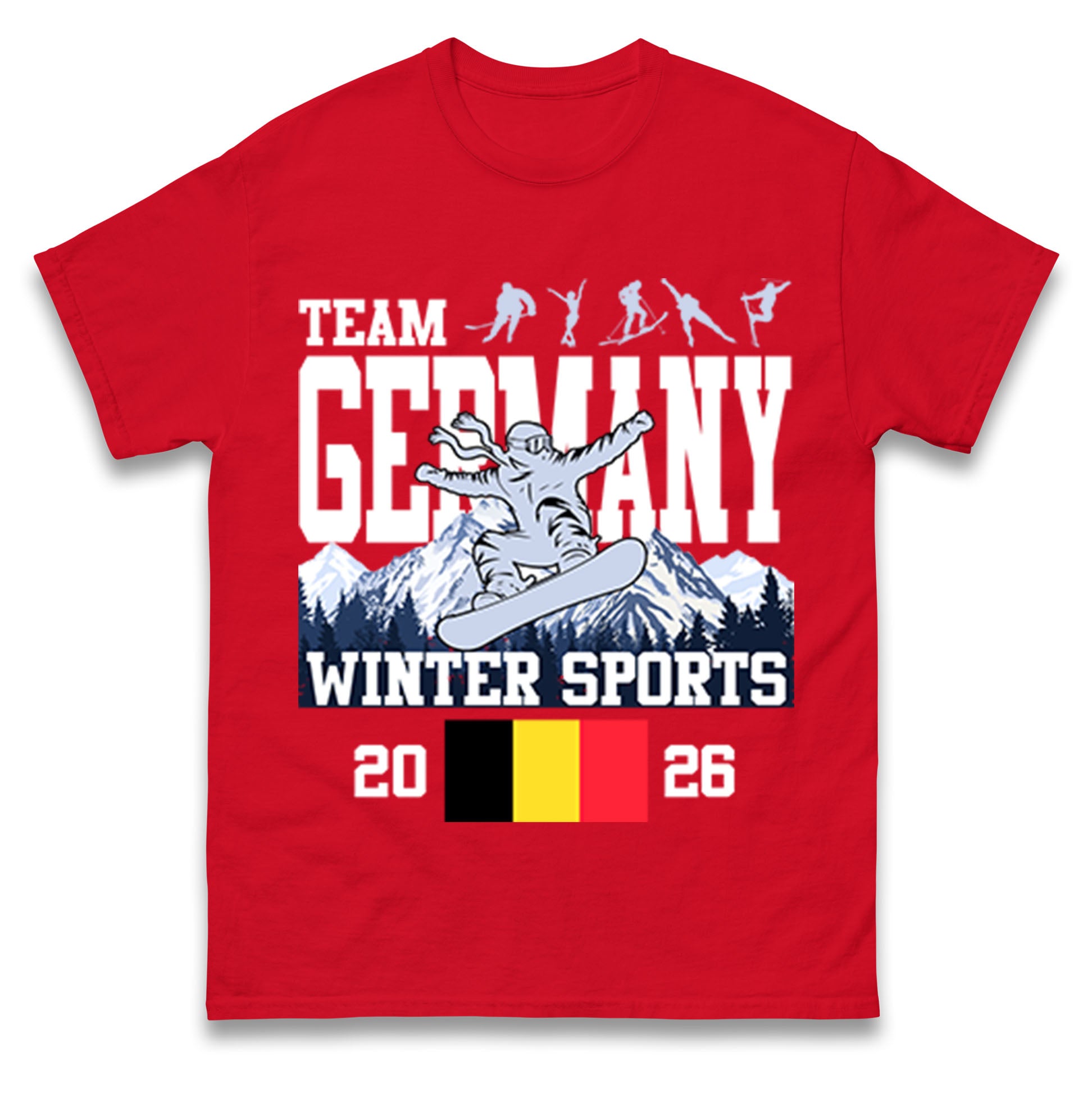 

Germany winter sports 2026 T Shirt Tshirt Mens Womens Unisex Tops Tees 2XL
