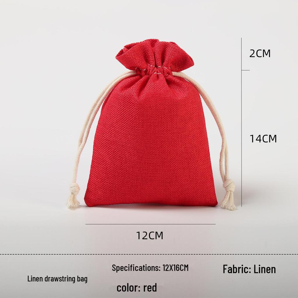 Custom Drawstring Wenwan, Cotton, Linen, or Rice Bag