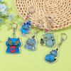 New Cute Cartoon Witch Hunter Double sided Keychain Backpack Pendant Personalized Accessories