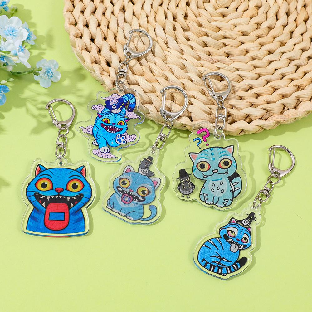New Cute Cartoon Witch Hunter Double sided Keychain Backpack Pendant Personalized Accessories