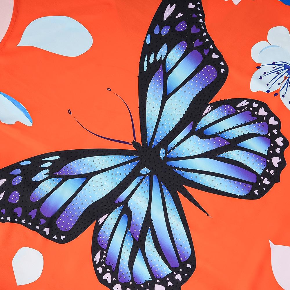 African Batwing Sleeve Chiffon Robe: Loose Plus Size Muslim Women's Printed Dress