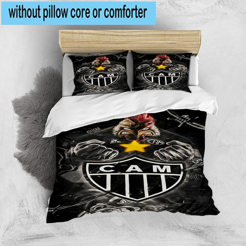 3pcs Clube Atlético Mineiro With Shield Bedding Set Duvet Cover Closure Includes 1 Duvet Cover & 2 Pillowcases Bedding Sets Home Decor Gifts