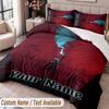 Custom Name Text 3Pcs Bedding Set Arcane Duvet Cover And Two Pillowcases