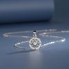 Elegant 925 Sterling Silver Eight-Pointed Star Necklace with Inlaid Diamonds - Women's High-End Niche Compass Pendant.