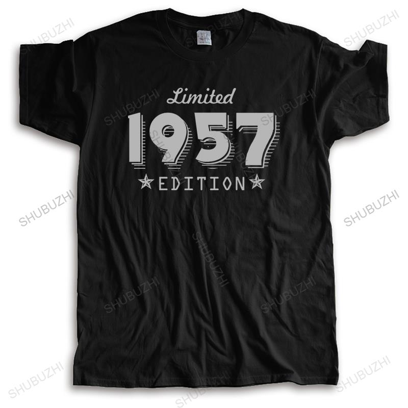 Mens Fashion Cotton T-shirt Men Brand Teeshirt 1957 Limited Edition Funny Tee-shirt Male Summer Tops Brand Clothing