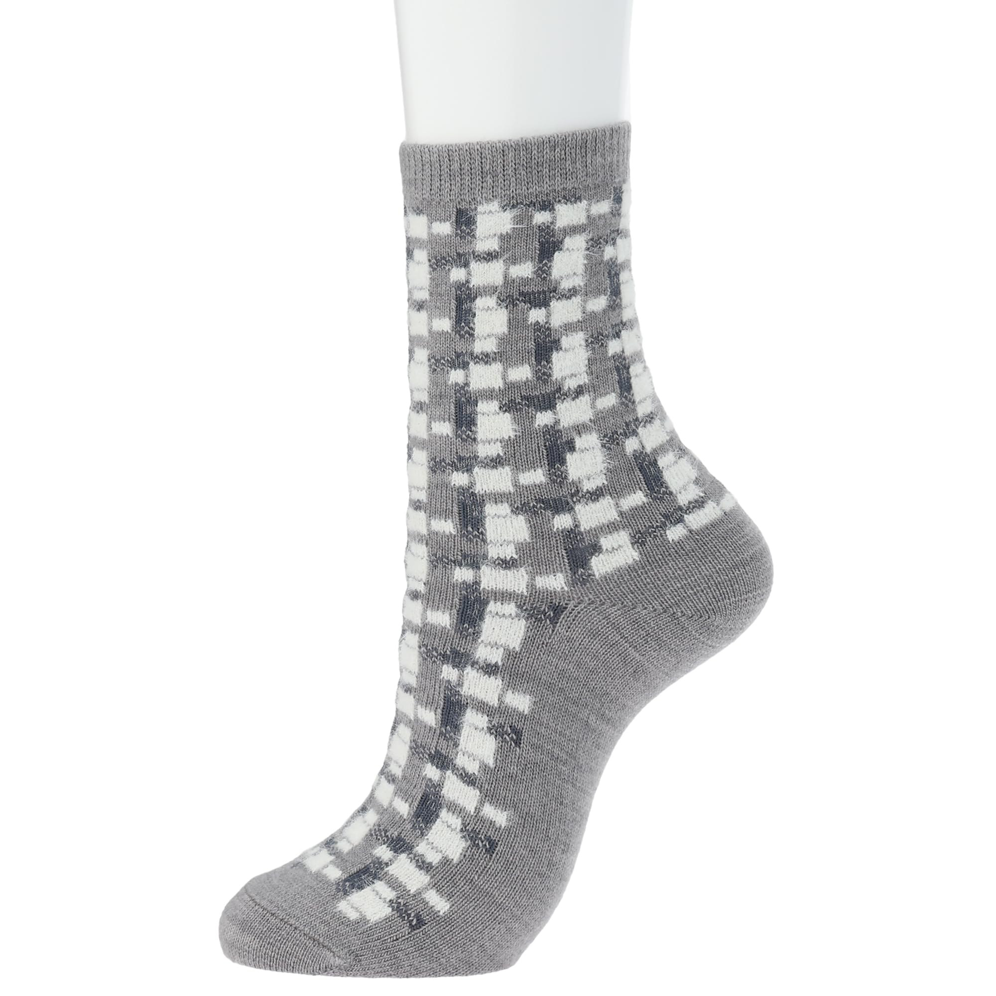 

Socks JOE Mall Crew Socks Check Pattern 2SA1895 Gray ACCESSOIRES] [PAUL & ACCESSOIRES]