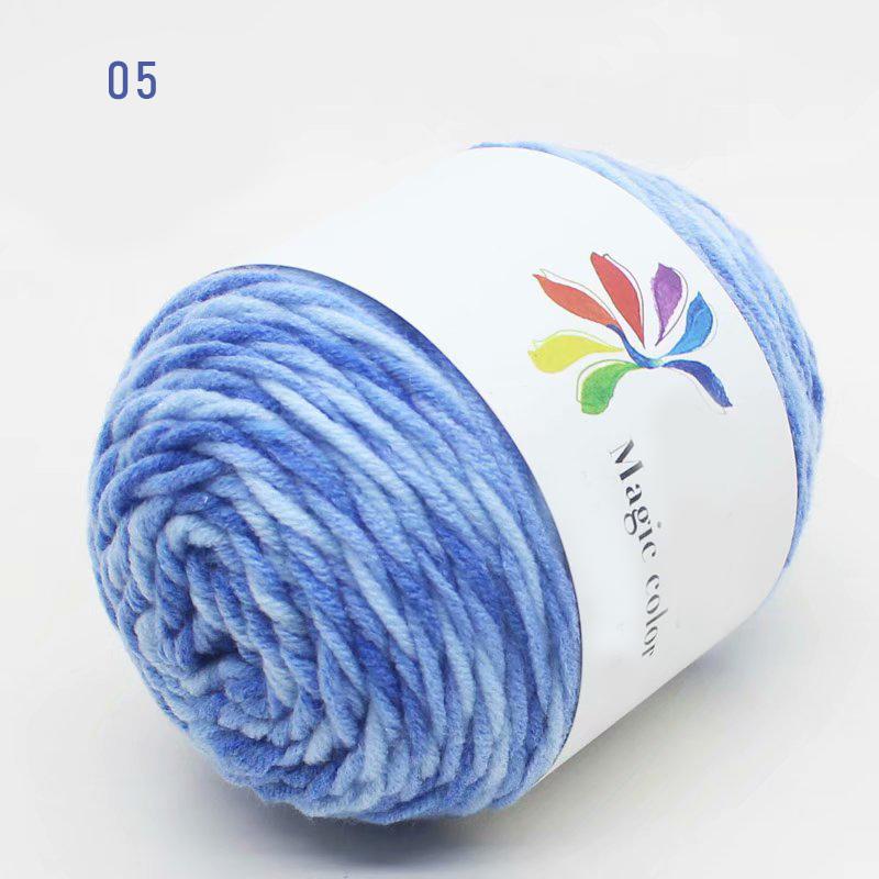 50g/Ball Adult Scarf Colorful Segment Dyeing 8 Strands Cotton Yarn Yarn DIY Hand Knitted