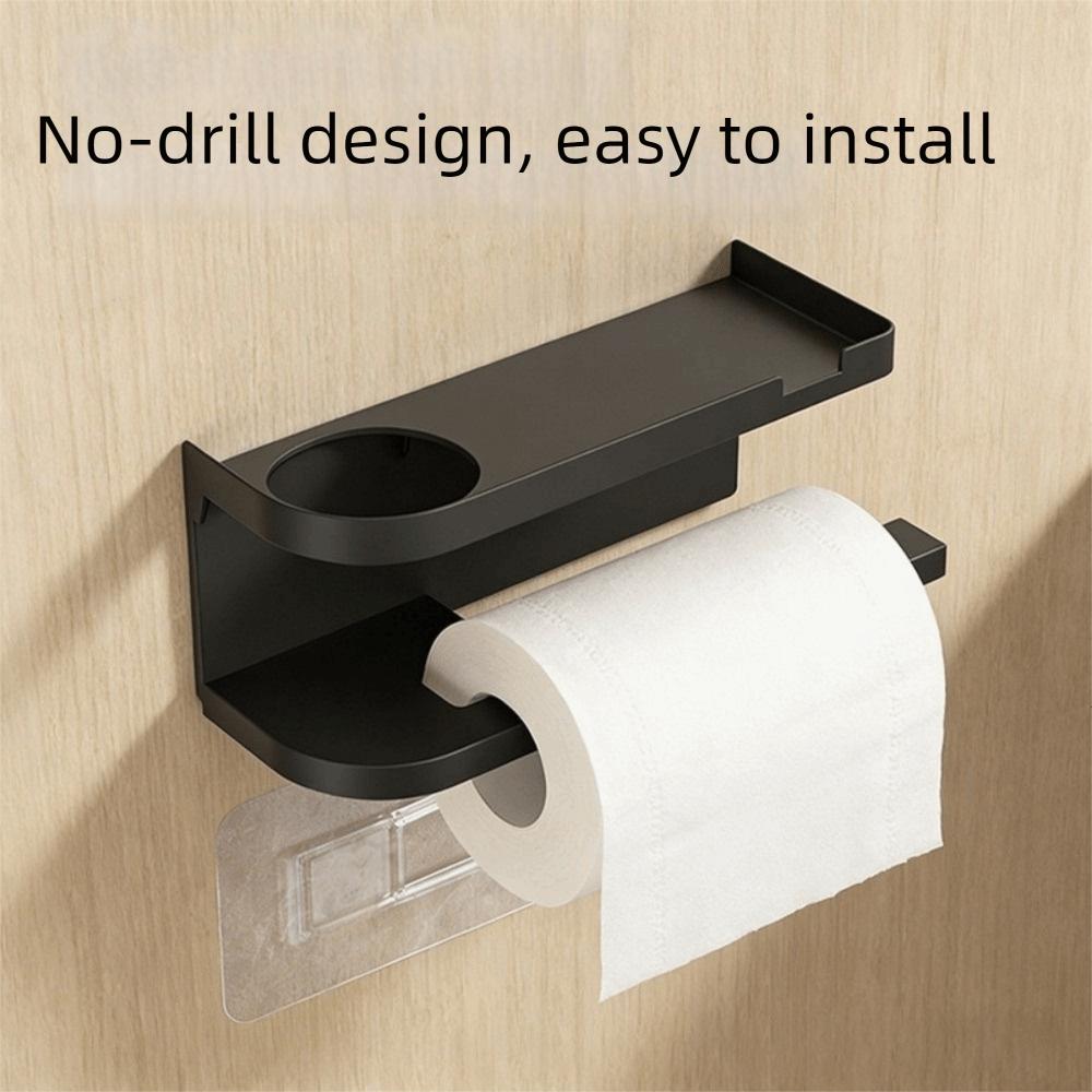 Space Saving Tissue Storage Rack Self Adhesive Seasoning Bottle Storage Rack for Bathroom
