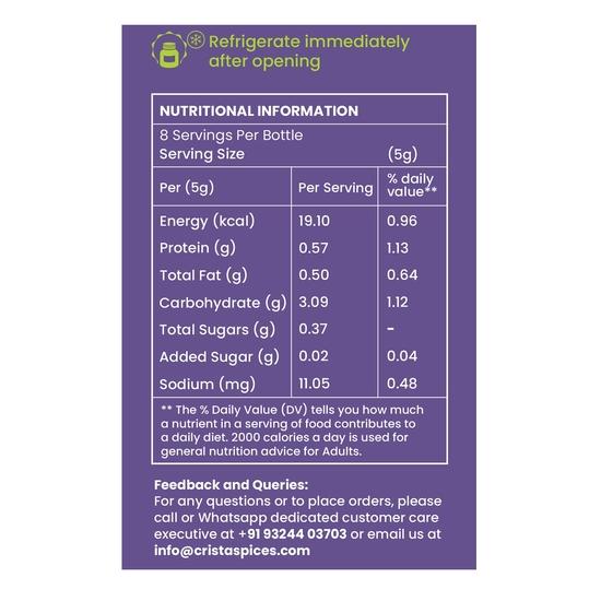 CRISTA Exotic Biryani Masala Spice Mix | Rich In Flavour | No Onion | No Garlic | Vegan | Pure | Zero Added Colours,  Preservatives | 45 Gms