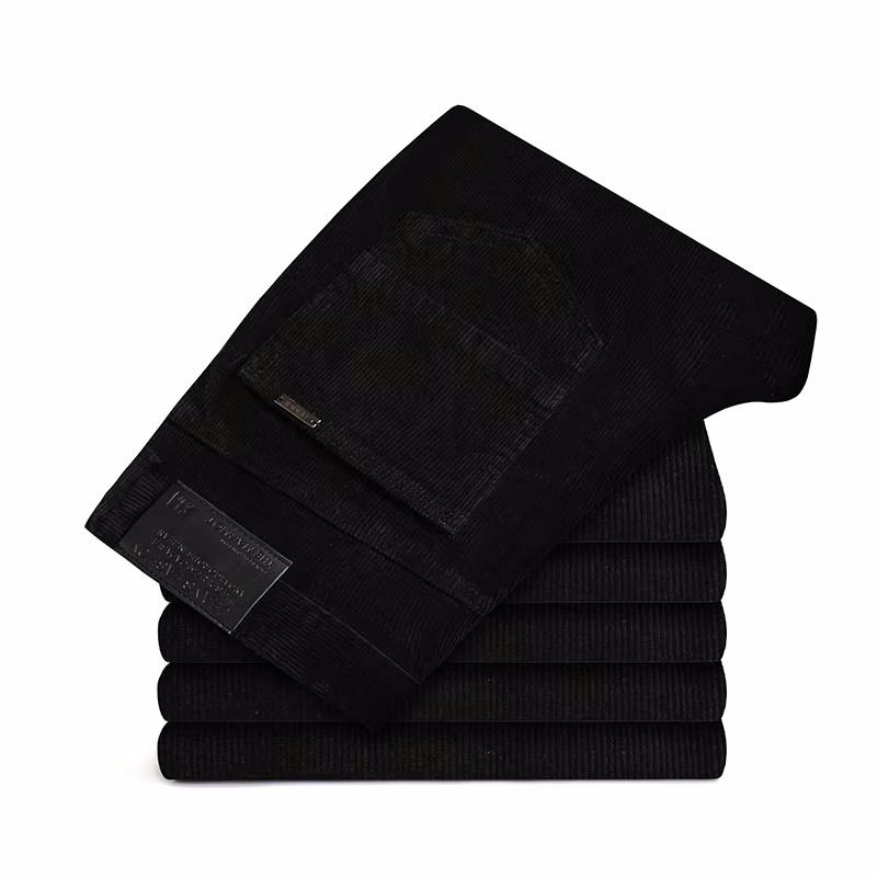 Corduroy Casual Pants Men's Cotton Stretch Business Fashion Trousers Autumn Straight Classic Male Pants