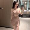 Pure Desire Style Sexy Backless Neck Suspender Dress Women's Summer New Design Sense Hollow Tight Hip Skirt