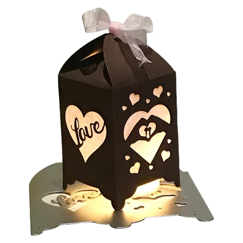 

Сердце Фонарь Металлические режущие штампы DIY Крафт Углеродистая сталь Шаблон для тиснения Трафарет Скрапбукинг для открыток Вырубные формы Молд 1