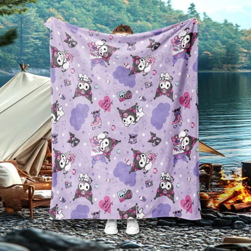 Halloween Pumpkin Christmas Printed Flannel Blanket Soft Cozy Throw Party Home