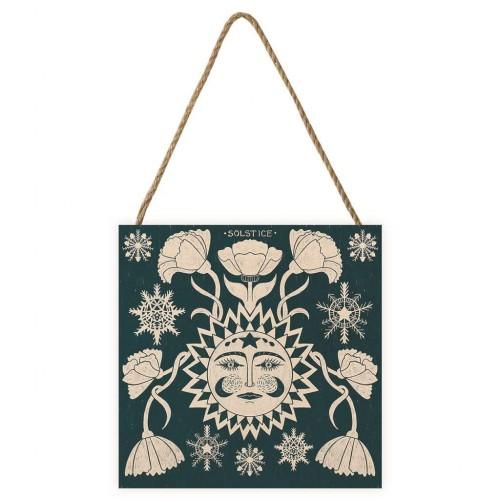 Nina Pace Winter Solstice Wooden Block