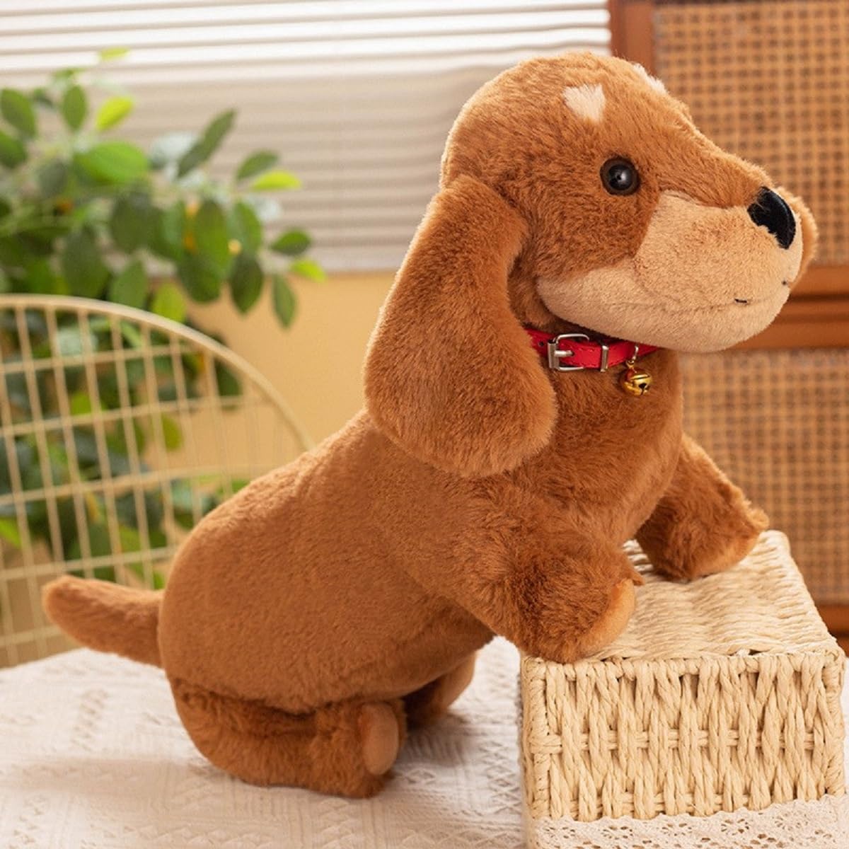 

Dachshund Plush Toy Body Pillow 55cm Dog Gift Celebration Child Friend Girlfriend Boyfriend (Brown)