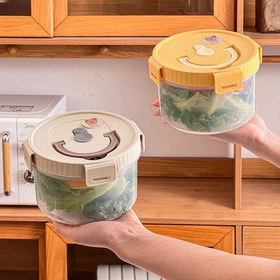 Worthbuy 1100Ml Large Capacity Plastic Bento Lunch Box Portable Leak-Proof Microwave Lunch Container For Students Office Worker