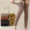 Thickened Knitted Foot Cover Long Socks Over Knee Socks Warm Plush Knee Protector  Autumn