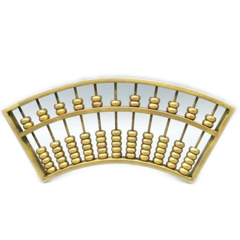 Wholesale Copperware Brass Ornaments Brassware Guangjin Fan-Shaped Ruler Decorative Metal Crafts