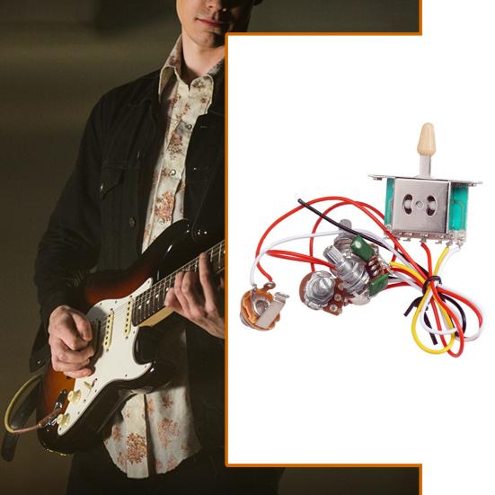 Gitarre Komplette Schaltung Lautstärke steuern Einfache Installation Metall E-Gitarren Kabelbaum-Kit