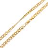Silver One 24K Gold Plated Silver 925 Curb Chain Necklace for Men, C5 [Gold, 6-Facet Cut, 6mm Wide, 1.5mm Thick, 50cm Long] Made In Italy