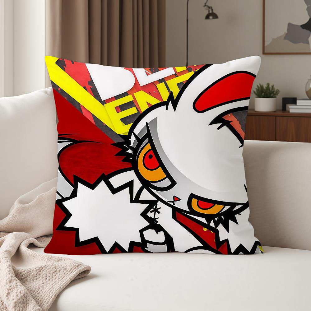 

Cool Dark BBloody BBunny Pillow Case Suitable For Bedrooms Living Rooms Cars Home Decoration 30cmx30cm