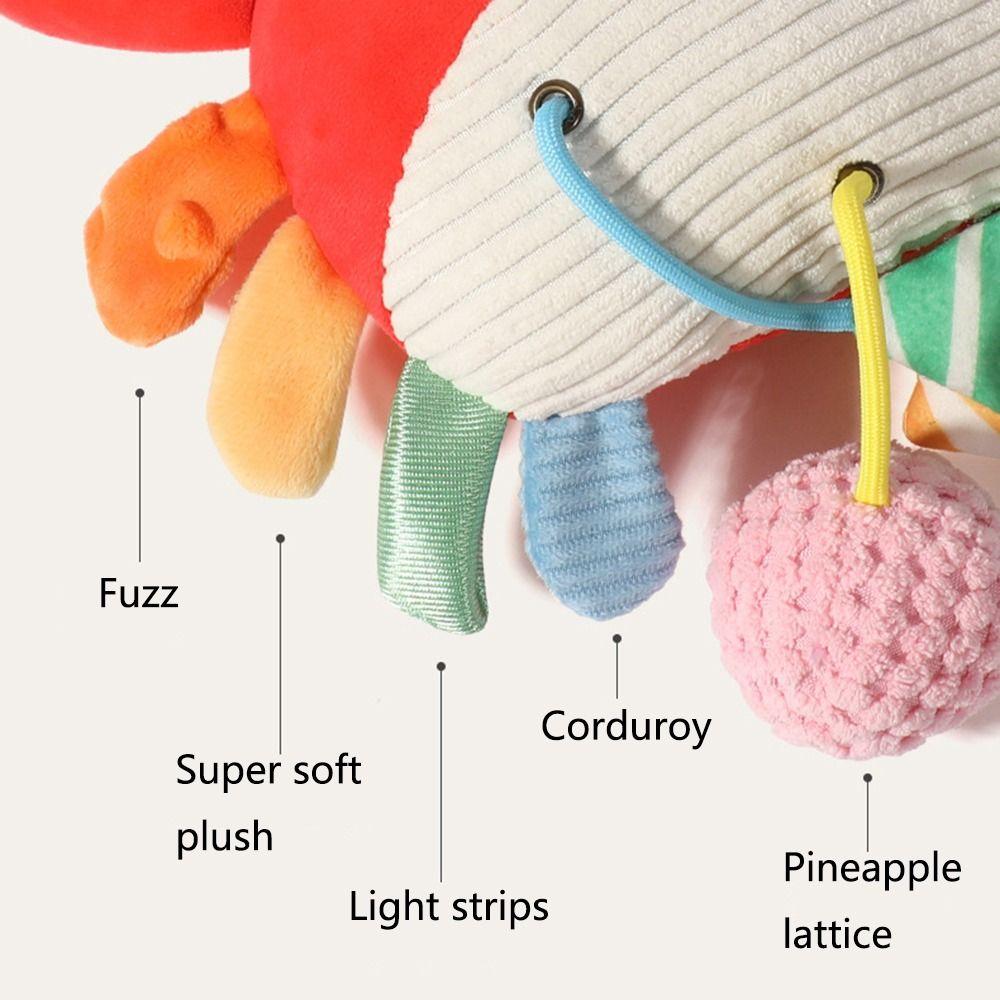Distorting Mirror Plush Stuffed Sensory Toy with Clamp Plush Learning Activity Toy  Toddlers