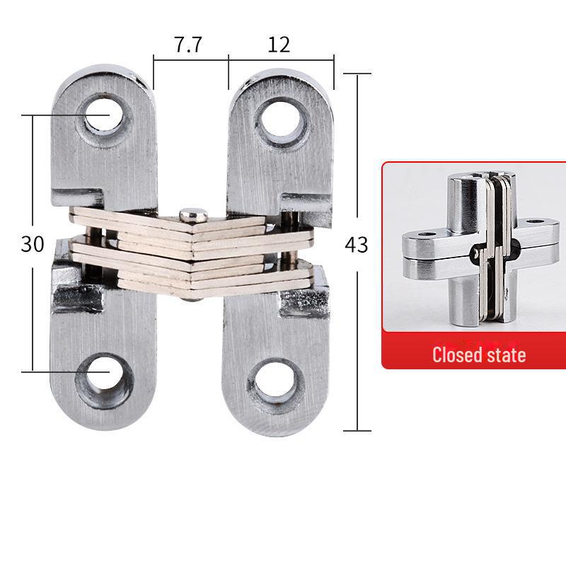 Zinc Alloy 180° Concealed Cross Hinge for Dining Tables