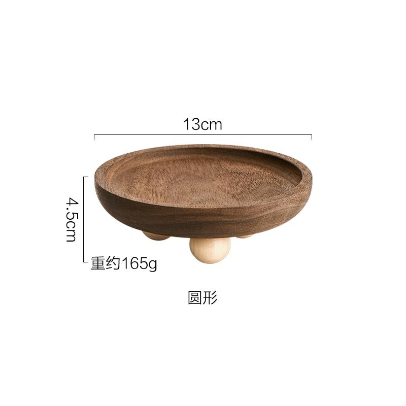 

Retro Wood Pedestal Bowl Elegant Jewelry Trinket Dish Essential Oil Aromatherapy Tray Key Holder Home Decor Gift Idea