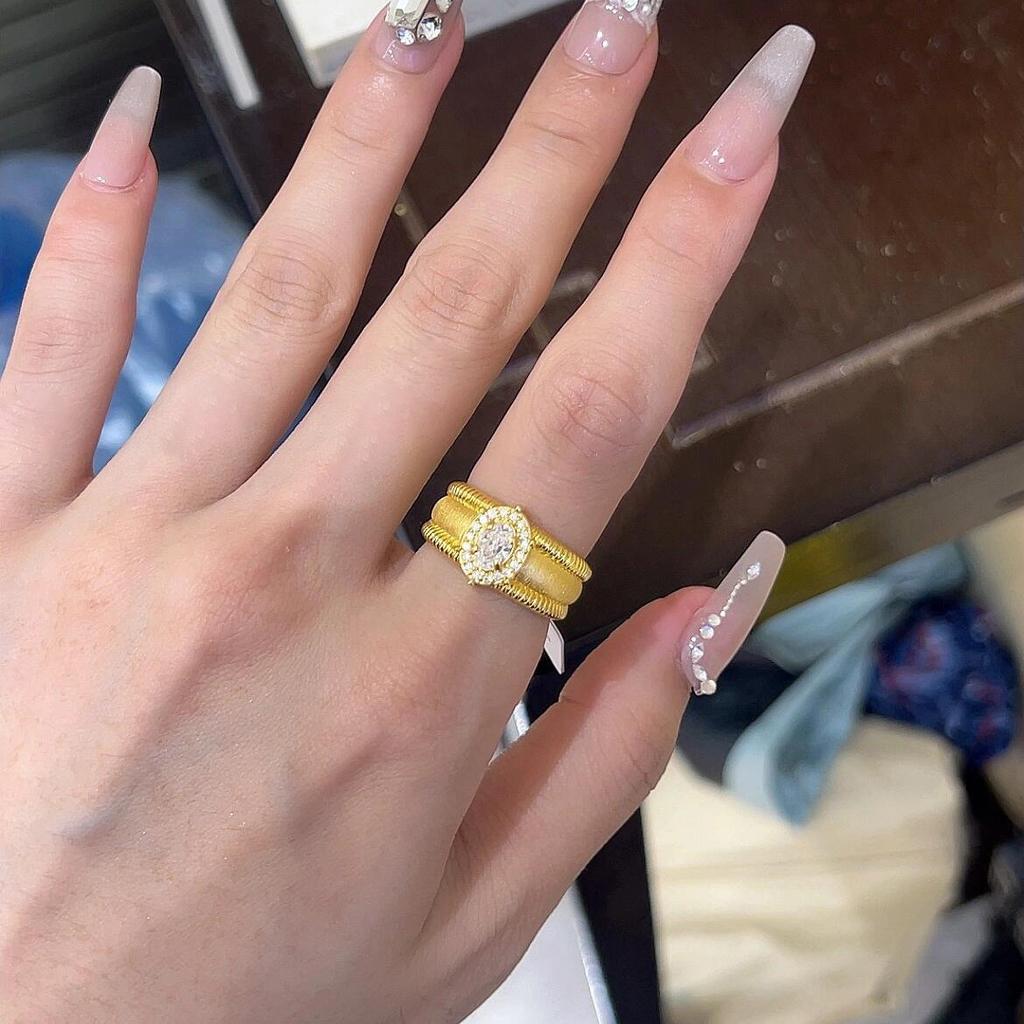Female Light Luxury Exquisite Middle Aged Pigeon Egg Ring
