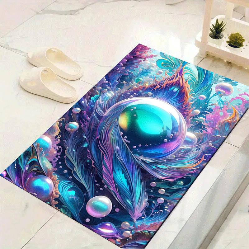 

1pc Gemstone Pearl Design Area Rug - Soft, Anti-Slip, and Durable Gaming Room Decor for Bedroom 60cm by 90cm