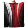 Red And White Throw Blanket Cozy Throw Blanket Birthday Gift for Him Her