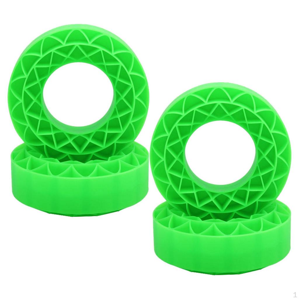 4 Pieces Silicone Rubber Inserts 1.9inch Tires Foam Insert Replacements 106x42mm for 1/10 Scale RC