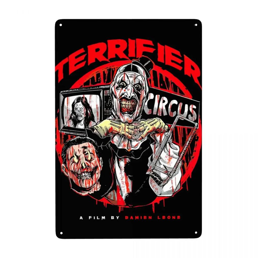Retro Terrifiers Halloween Horrorfilm Metallschilder Benutzerdefinierte Blechschilder Tor Garten Bars Heimdekor 30x20cm