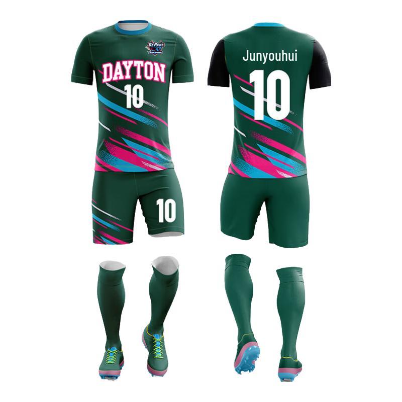 

Junyouhui Unisex Digital Print Quick-Dry Football Jersey Set LQ9922 M