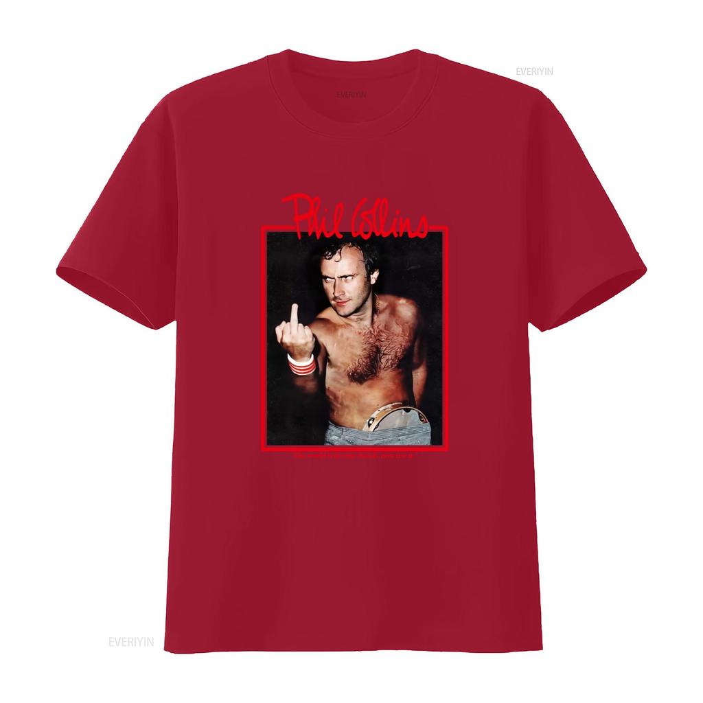 Camiseta Vintage de los 90 de Phil Collins Diseño Icónico de Estrella de Rock Perfecta para Amantes de la Música vintage Lavada gráfica Transpirable Cómoda