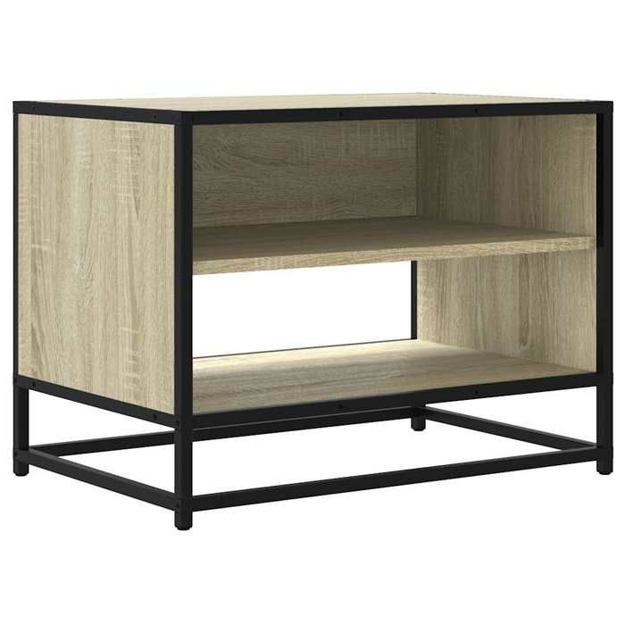 VidaXL TV Stand Sonoma Oak 61x40x46 Cm Engineered Wood and Metal, TV Bench, Hi-fi Cabinet, Entertainment Center, Buffet 848880