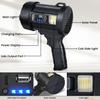 BERCOL Rechargeable Spotlight,2000000 LM Super Bright Handheld Spot Light LED Flashlight High Powered Spotlight Large Searchlight Outdoor with Solar