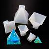For Fun 3D Sphere Semicylinder Pyramid Silicone Mold Specimen Jewelry Night Light Lamp Home Decoration DIY Crystal Resin Molds