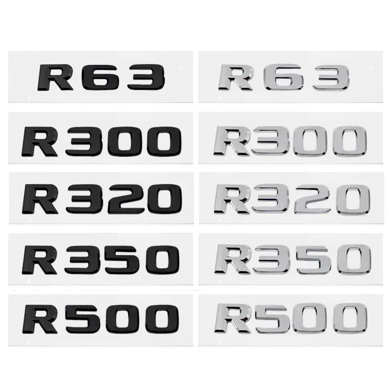 ABS Car Rear Sticker Alphabet Trunk Badge Decal Exterior for Mercedes Benz R63 R300 R320 R350 R500 R Class 3D Emblem Accessories