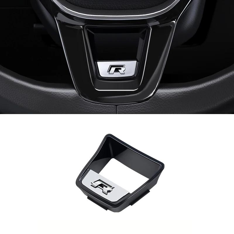 

2026 Hot For Volkswagen VW Senior R Rline Logo Car Steering Wheel Trim ABS Plating Stickers Accessories For Volkswagen GTI Polo