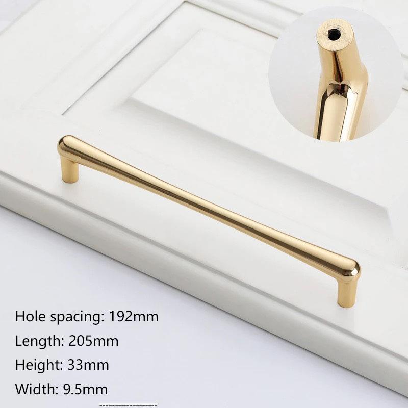 23mm-205mm Modern Cabinet Handle Furniture Hardware Handle Gold Kitchen Cabinet Drawer Knob Handles For Kitchen Cabinets
