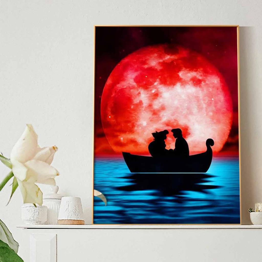 Full Round Diamond Painting The Princess On The Sea Art Rhinestone Picture Mosaic DIY 5D Cross Stitch Embroidery Home Decoration